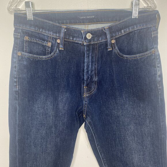Lucky Brand Mens 31 x 32 410 Athletic Slim Leg Stretch Denim Jeans Dark Wash - Picture 2 of 12
